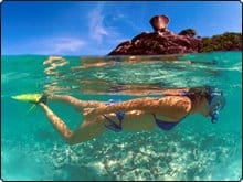 Snorkelling at Donald Duck Bay in the Similan Islands - photo courtesy of Marcel Widmer - Seasidepix.com