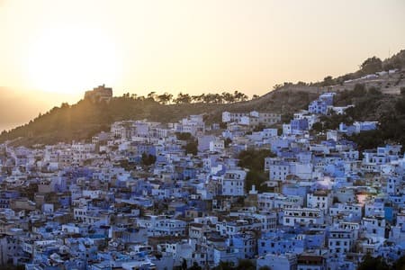 Morocco, Blue city, Moroccan image. Morocco, Blue city, Moroccan image.